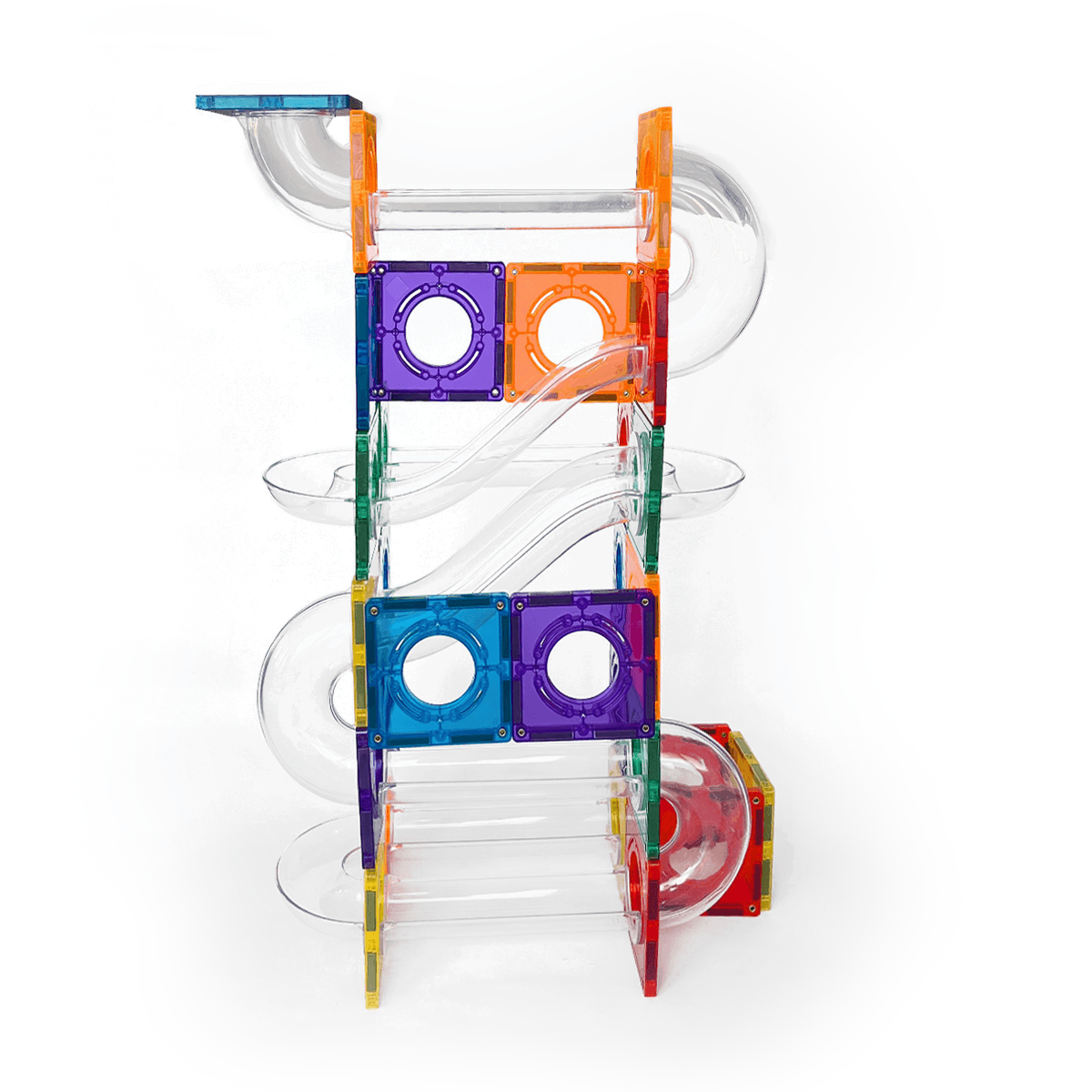 front view of a construction made from mntl marble roller pieces