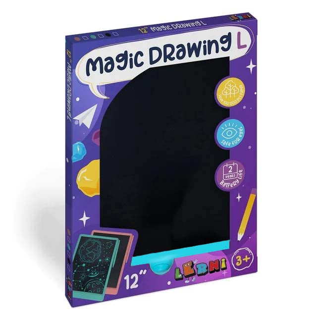 front side of the magic drawing L blue packaging